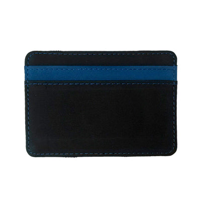 Porte carte clic clac bleu