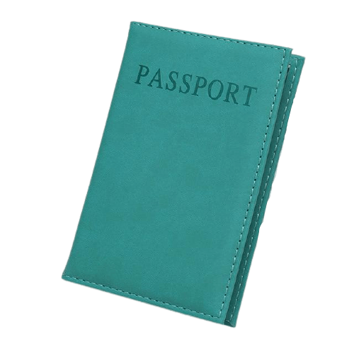 Porte passeport bleu azur