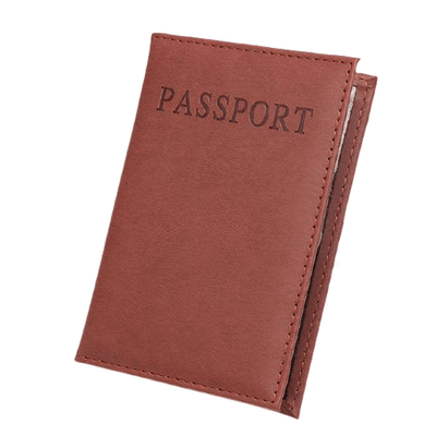 Porte passeport marron