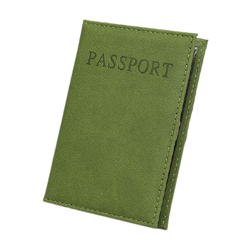 Porte passeport vert clair