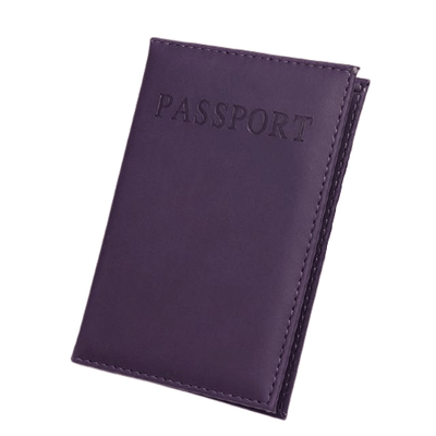 Porte passeport violet
