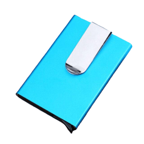 Porte carte avec pince bleu | Mon porte carte