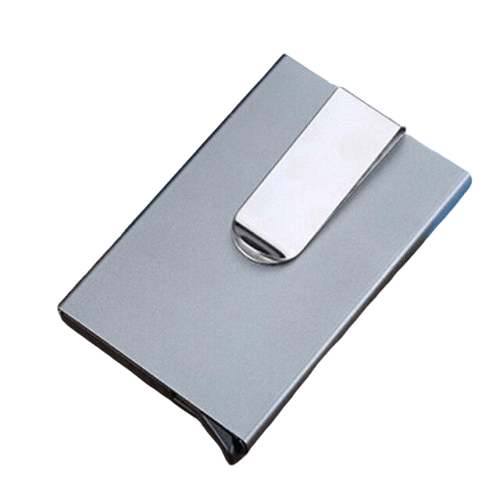 Porte carte avec pince gris | Mon porte carte