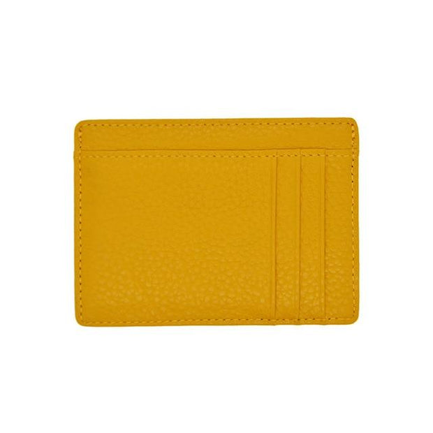 Porte carte jaune en cuir | Mon porte carte